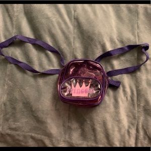 Vintage/Retro Mini Backpack, Purple, 2 Pockets